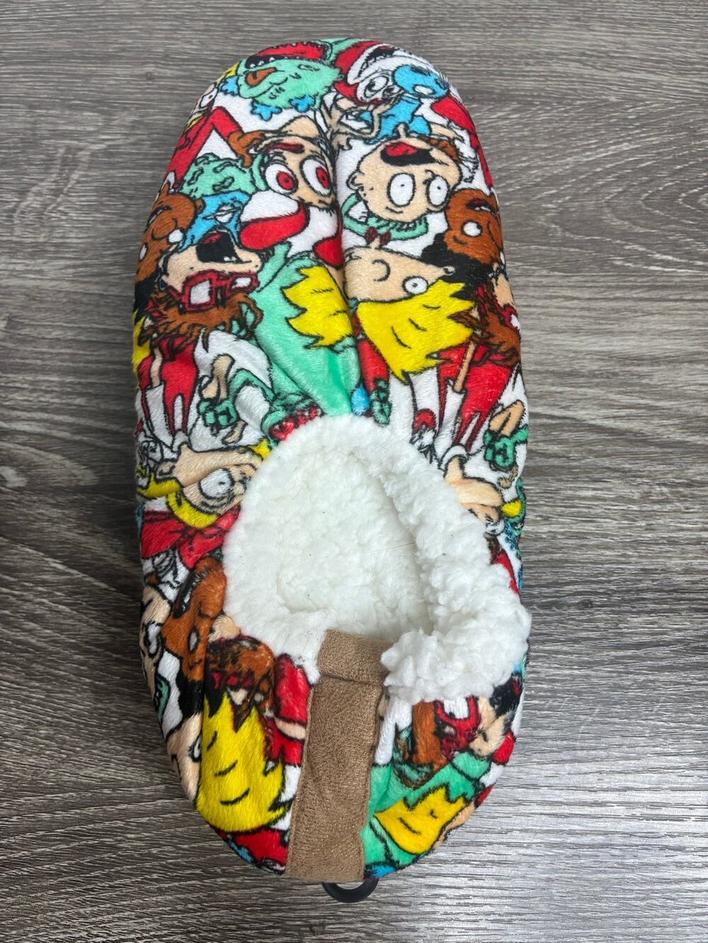Fuzzy Babbas Men's Slipper Socks Nickelodeon Rugrats Hey Arnold Rocko 90's NEW